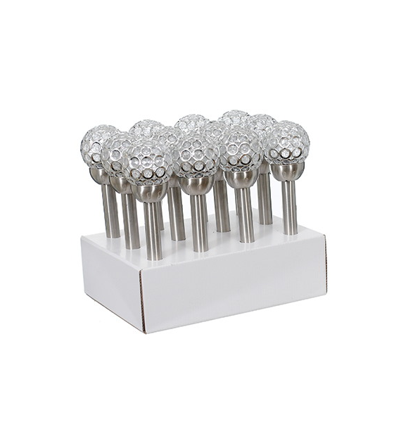 Saulės energijos šviestuvas JUMI, krištolinis rutulys, 1 LED, 37 × 7,5 cm