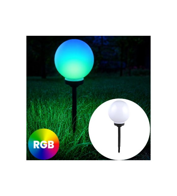 Saulės energijos šviestuvas rutulys JUMI, RGB, 73 cm, L-356597